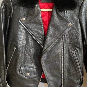 All saints lesther and fur jacket